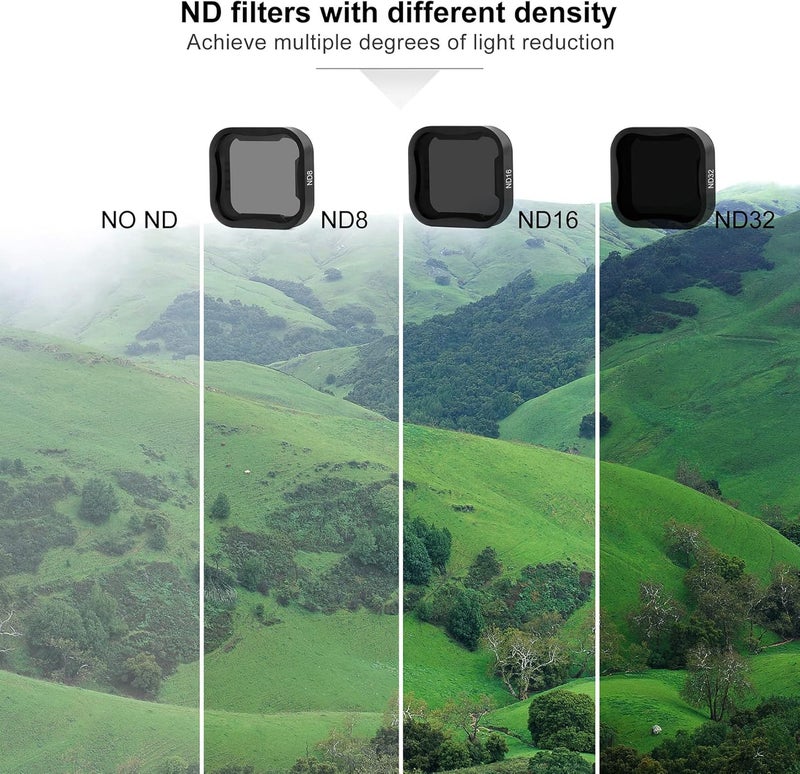 SOONSUN ND Filter Kit for GoPro Hero 5/6/7 Black, 4-Pack (ND8, ND16, ND32, CPL), Multi-Coated Optical Glass Neutral Density & Polarizer Lens Filter with Storage Case - Image 5